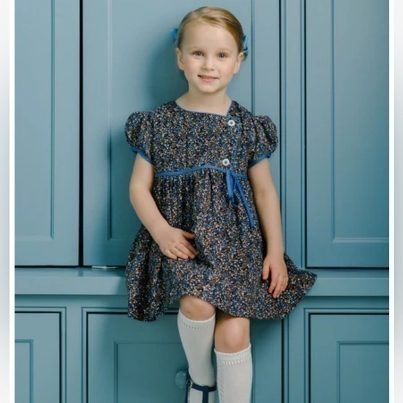 The Proper Peony Camillia Corduroy Floral Dress Size 7 - Picture 1 of 9